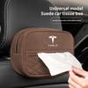 LDEPG1 Car Accessories Suede Tissue Boxs Organizer Car Tissue Bag For Model 3 Y S X Cybertruck Coil Juguete Roadster Bonina 2024