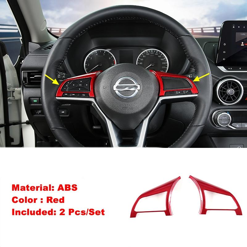 ABS Auto Steering Wheel Button Gear Shift Decoration Frame Cover Trim For Nissan Leaf 2018 -  Interior Refit Kit Accessories
