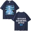 Billie T-Shirt Blaue Augen trafen mich hart und sanft T-Shirt Herren Damen Oversized 100% Baumwolle Kurzarm Sommerdruck Unisex Oberteile T-Shirts