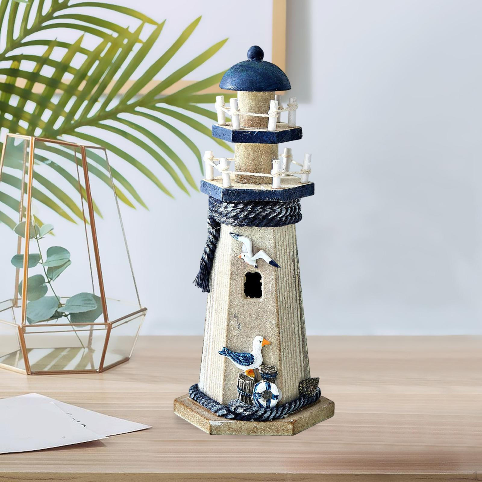 

Деревянный маяк, украшение для вечеринки в пляжной тематике, статуэтка, скульптура для камина, стола Starfish