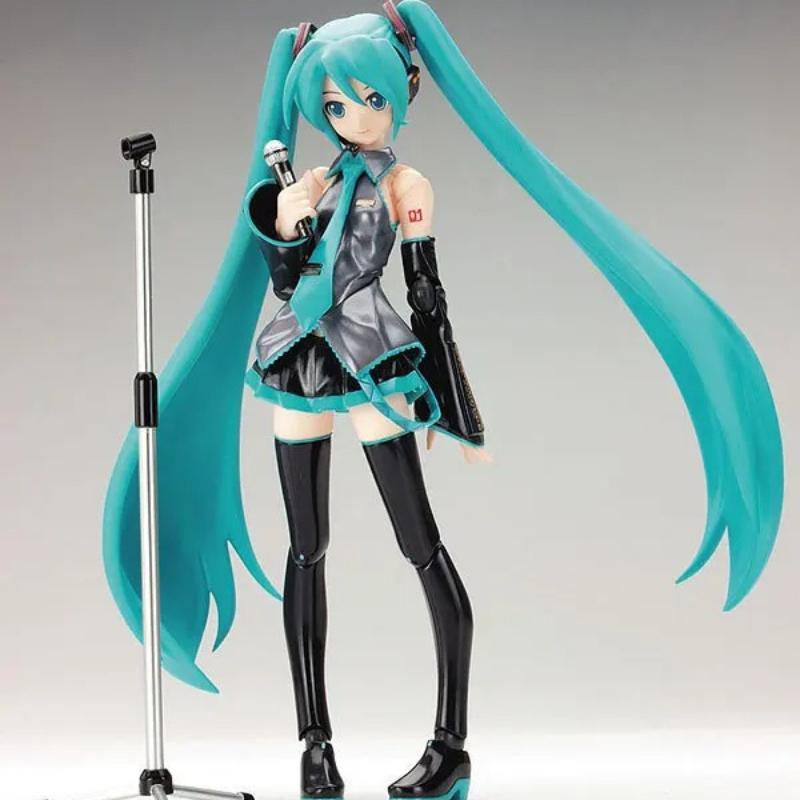 New 15cm Hatsune Miku Anime Girl Figure Figma 014 Virtual Singer Miku Joint Movable Model Statue Kids Toys Doll Collection Gifts