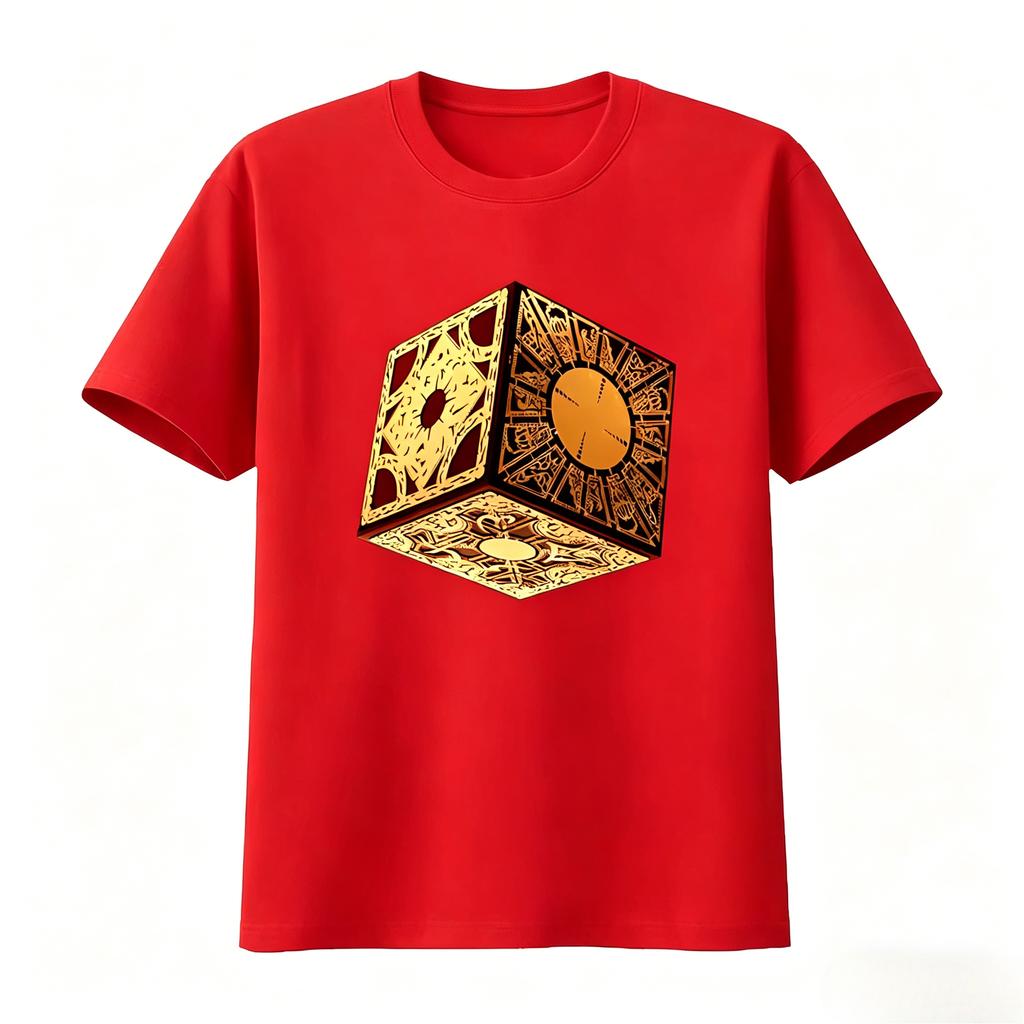 Hellraiser Puzzle Box T Shirt Pinhead 80s Horror Movie Cube Devil Design New Trendy Casual Fashion Unisex Women 2026 Summer T Shirt