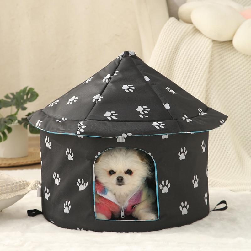 

Кошачий домик водонепроницаемый уличный зимний теплый питомец пещера для кошек спальные кровати палатка для дома складной и моющийся для маленьких собак щенков принадлежности 35x35x40