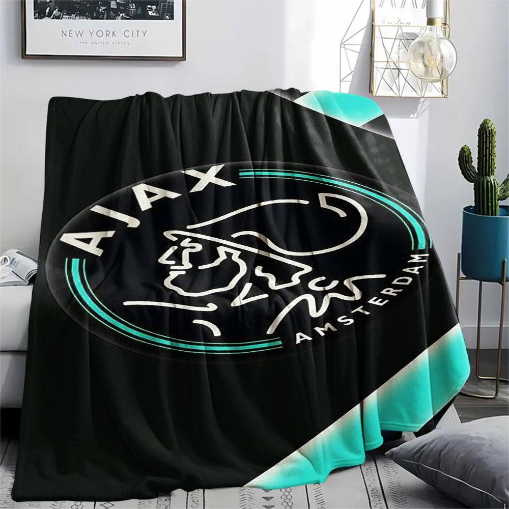 1PC Amsterdamsche Football Club Ajax Patterned Flannel Blanket Suitable For All Seasons for Home Decor Warmth and Comfort Gifts Holiday Present