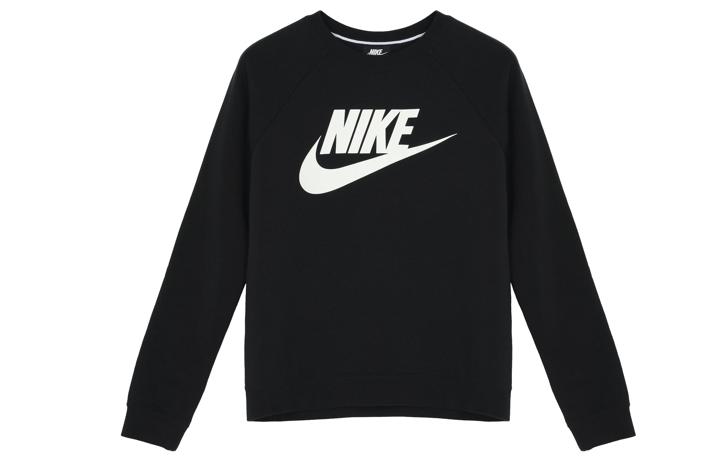 Nike Sweatshirts Unisex Black Crew Neck Moderate Regular CI1178-010 S