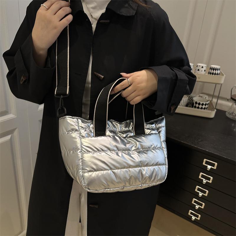 Trendige Modehandtasche Damenhandtasche Herbst und Winter neu Baumwolltasche mit großer Kapazität einfache Schulter-Tragetasche