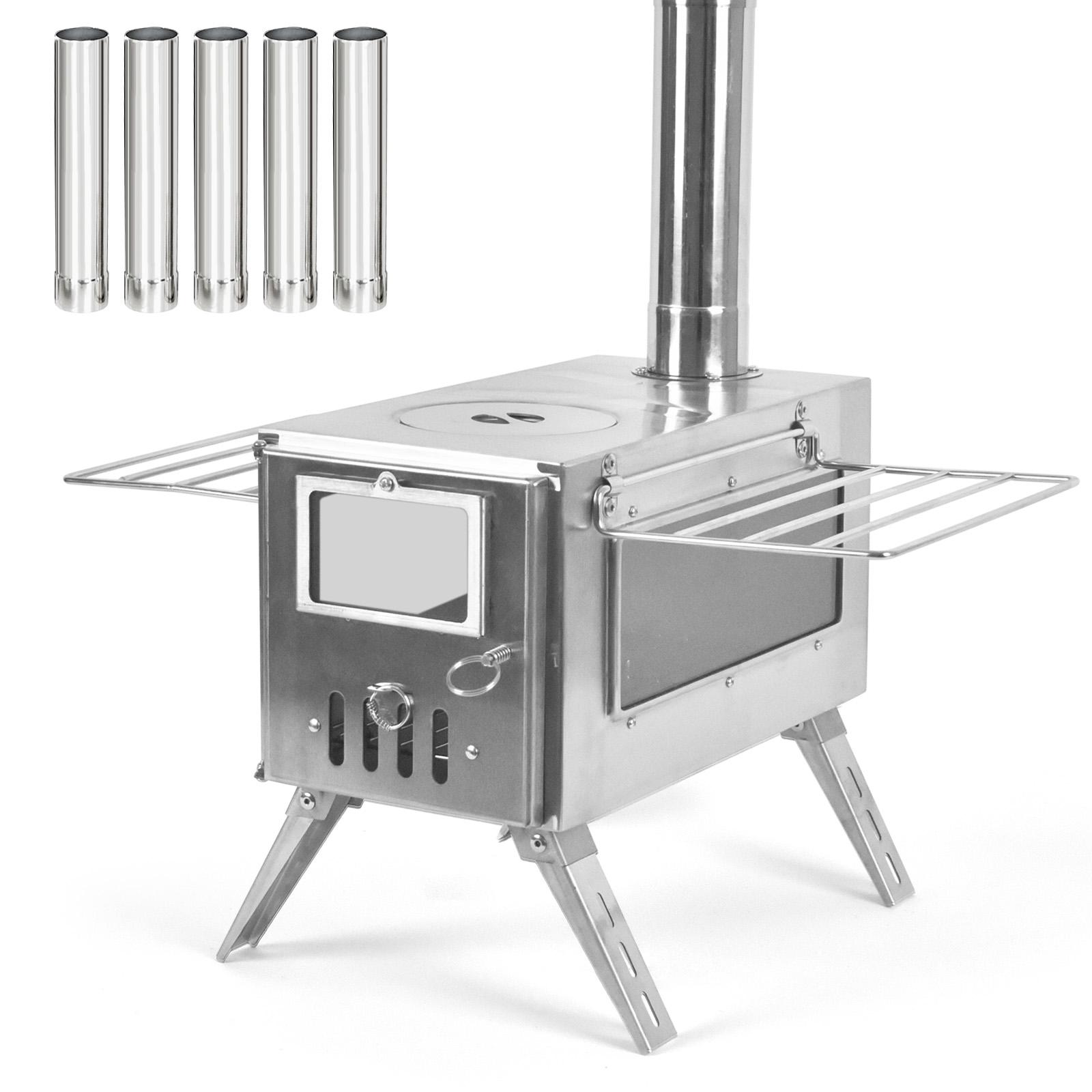 

Відкритий кемпінг Дров яна піч для внутрішніх наметів Дров яний пальник Складаний обігрівач з наметовим вогнем Double side windows