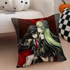 Classic Anime Code Geass Pillow Case Anti-Dustmite Pillowcase Invisible Zipper Silky Short Plush Sofa Cushion Cover