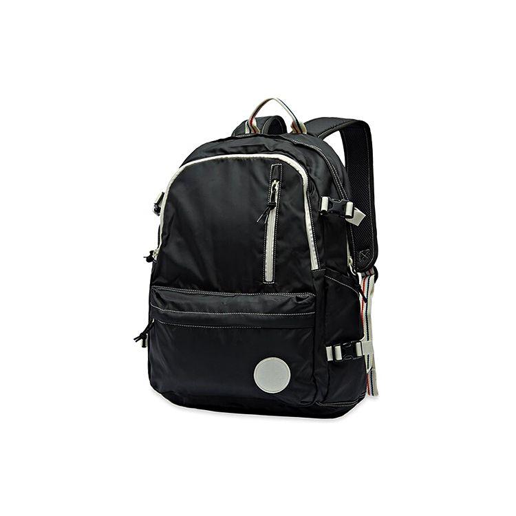 

Converse White Zipper Polyester Backpack Unisex Backpacks Black 10009195-A01 Black