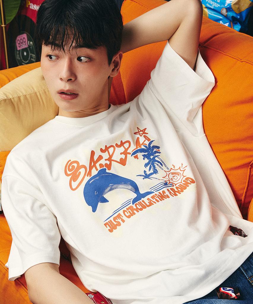 GAKKAI UNIONS Around Summer Short Sleeve T-Shirt Coconut White