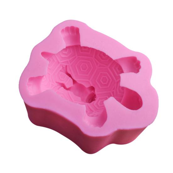 3Pcs Turtle Mold Easy Demoulding Flexible Silicone Baking Mold Exquisite Workmanship Soap Mold for Home