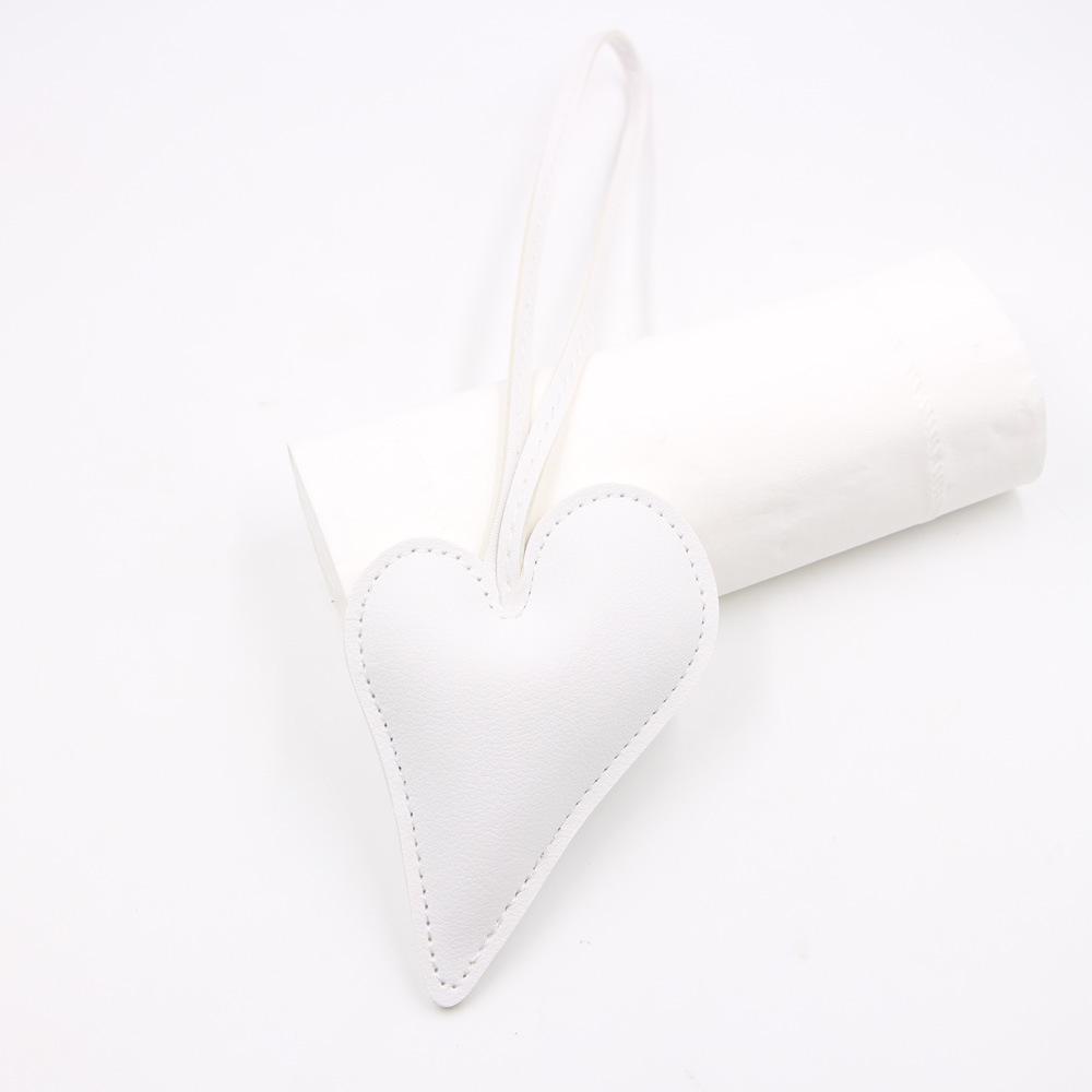 Valentine's Day Leather Hanging Rope Love Pendant Luggage And Clothing Paired With Knotted Rope Heart-shaped Pendant Accessories