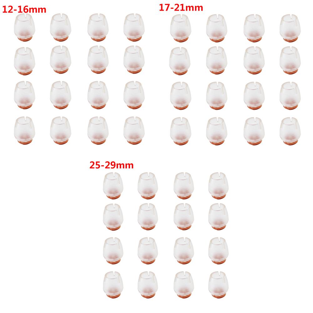 16pcs Cups Socks Round Bottom Silicone Pads Chair Leg Caps Non-Slip Covers Furniture Feet