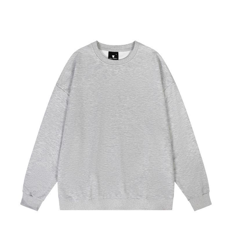 Loose Solid Color Round Neck Hoodie - Unisex Long Sleeve for Couples, Spring & Autumn