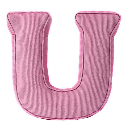 Pink Corduroy Letter Pillow A To Z English Alphabet Throw Pillow Decorative Capital Alphabet Shaped Hugging Cushion Sofa Bedroom Living Room Decor