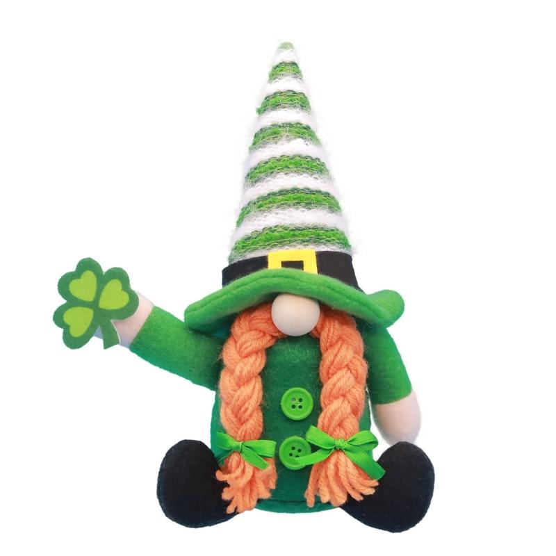 

Faceless Gnome Doll Scandinavian Felt Dwarfs Doll for StPatricks Day Home Tabletop Decoration Carnival Party Props Doll 1