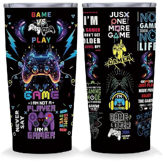 Gamer Gifts,Gamer Tumbler Gifts For Men Teen Boys,Gaming Gifts,Gamer Gift Ideas,Video Game Gifts,Gamer Girl Gifts,Gifts For Game Lovers Stainless 20 Oz