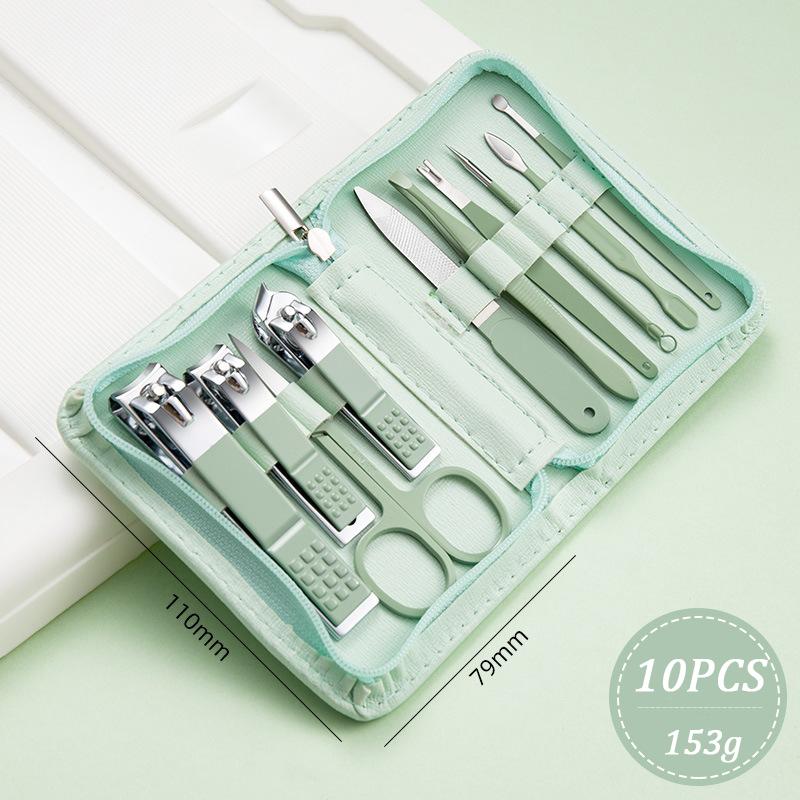 7/10/12/16/22/35pcs Nail Knife Set Stainless Steel Beauty Set Zipper Bag Manicure Knife Planer Nail Pliers Manicure Tools