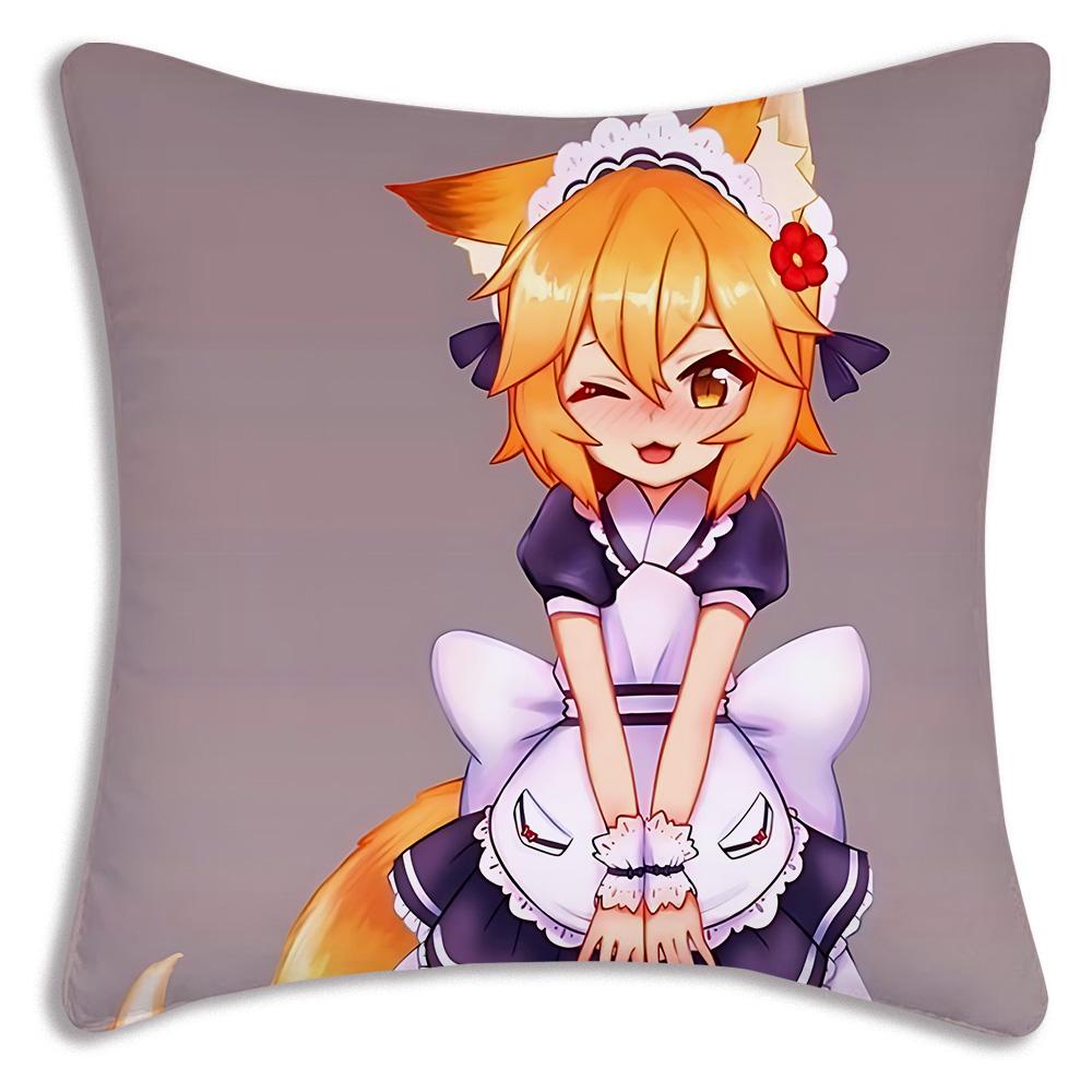 Cute The H-Helpful Fox Senko San Pillow Covers Cartoon Sofa Decorative Home Double-sided Printing Short Plush Cute Cushion Cover