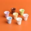 10Pcs Kawaii Simulation Mini Waffle Crispy Cone Ice Cream Base Diy For Keychain Earrings Scrapbook Dollhouse Accessories