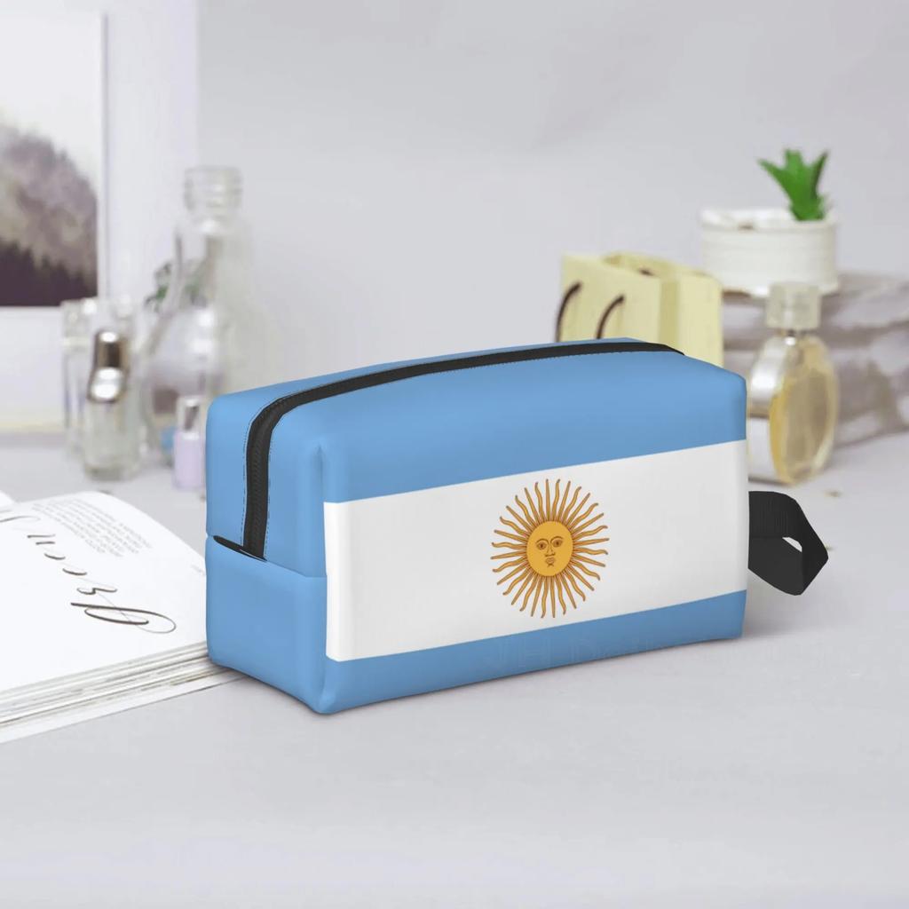 Flaga Argentyny Torby do Przechowywania Przenośna o Dużej Pojemności Podróżna Kosmetyczka Idealna do Przechowywania w Podróży i do Użytku Codziennego