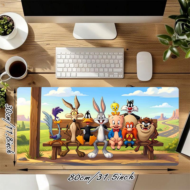 Looney Tunes Xl Gaming Mouse Pad Nonslip Rubber Base Stitched Edge Waterproof Desk Mat For Pc Laptop Gamer Office Computer Accessories C929890