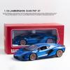 1/18 skala Lambo Sian Diecast modellbilleketøy, tilbaketrekkende kjøretøy med lyd og lys for barn Voksne gavesamling