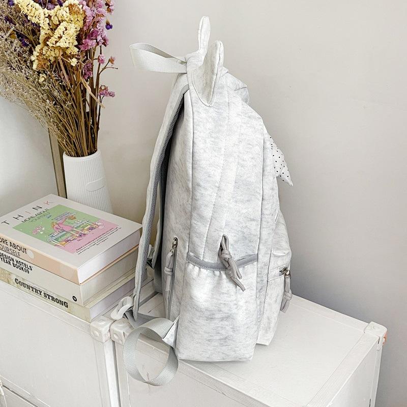 Schoolbag1011 New Korean Style Relaxed Simple Double Shoulder Backpack Japanese Style School Bag High Aesthetic Backpack for Middle and University