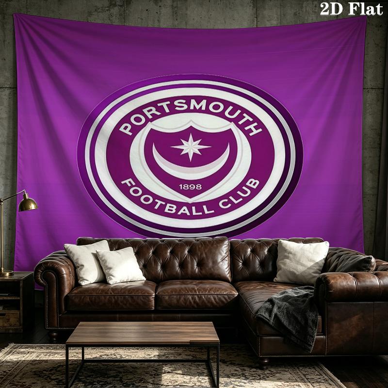 Portsmouth FC Printed Tapestry – Wall Hanging for Bedrooms, Dorms, and Home Decor