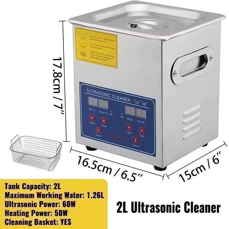 3L Ultrasonic Cleaner Machine Stainless Steel Ultrasonic Cleaning Machine Digital Heater Timer Jewelry Cleaning for Home