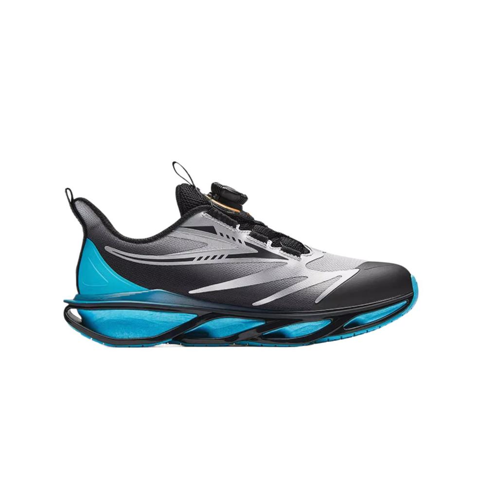 Anta Kids Fabric Phantom Comfortable Fashion Shock Absorbing Wear Resistant Breathable Low Top Running Shoes Kids sneaker Silver Black 312515539-1
