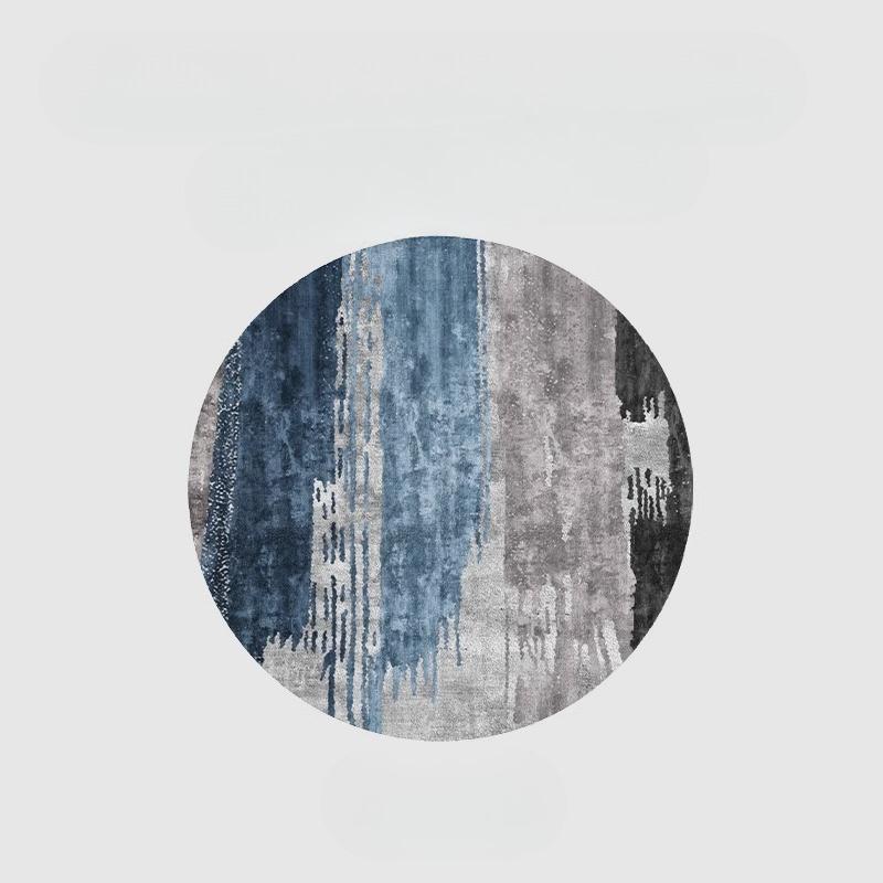 

Light Luxury Rugs for Bedroom Nordic Style Living Room Decoration Round Carpet Home Fluffy Soft Rug Thick Plush Lounge Floor Mat 80x80CM