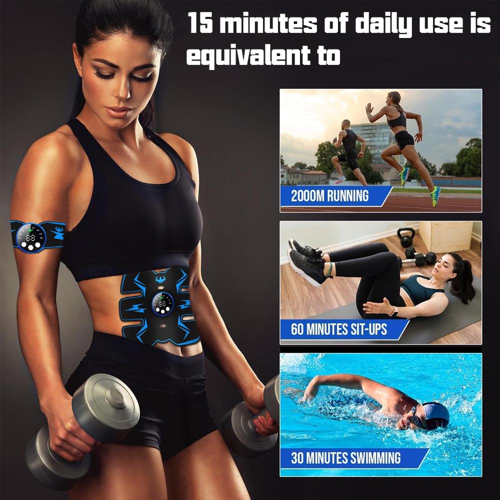 NEW USB Rechargable EMS Muscle Stimulator Electric Massage Therapy Pain Relief Meridian Full Body Massager Intelligent Fitness