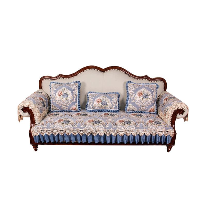 European Sofa Cushion, High-End Luxury Non-Slip Seat Cushion, Universal In All Seasons, American Retro Leather Cover  New Model