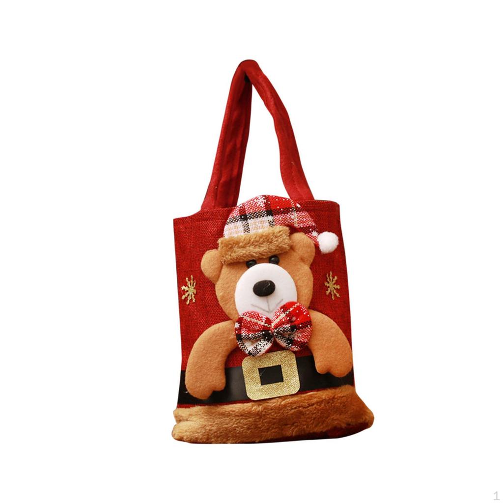 Christmas Doll Gift Bag, Treat Party Decoration, Tote Bag for Christmas, Birthday,