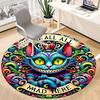 1pc Cat Mad Office Round Area Rug,  Mat Suitable For Office, Under Office Chairs Bedroom Living Room Home Decor, Room Deco