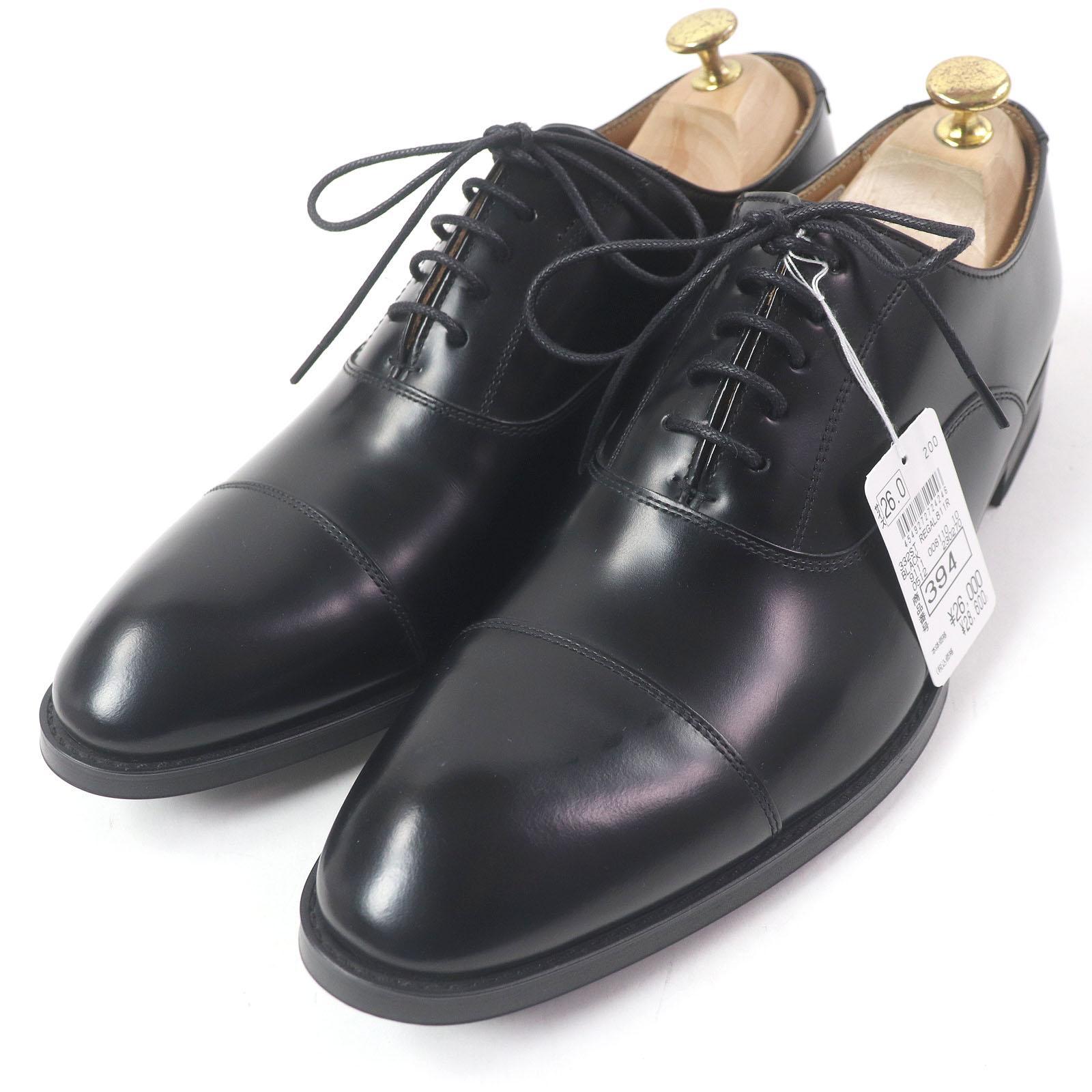 Pristine REGAL Dress shoes Cap toe Straight tip Lace up black leather mens 26 Used