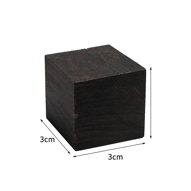 Black Sandalwood Square Blank Unfinished Wood Blocks Non Toxic for DIY Carving Stamp Craft