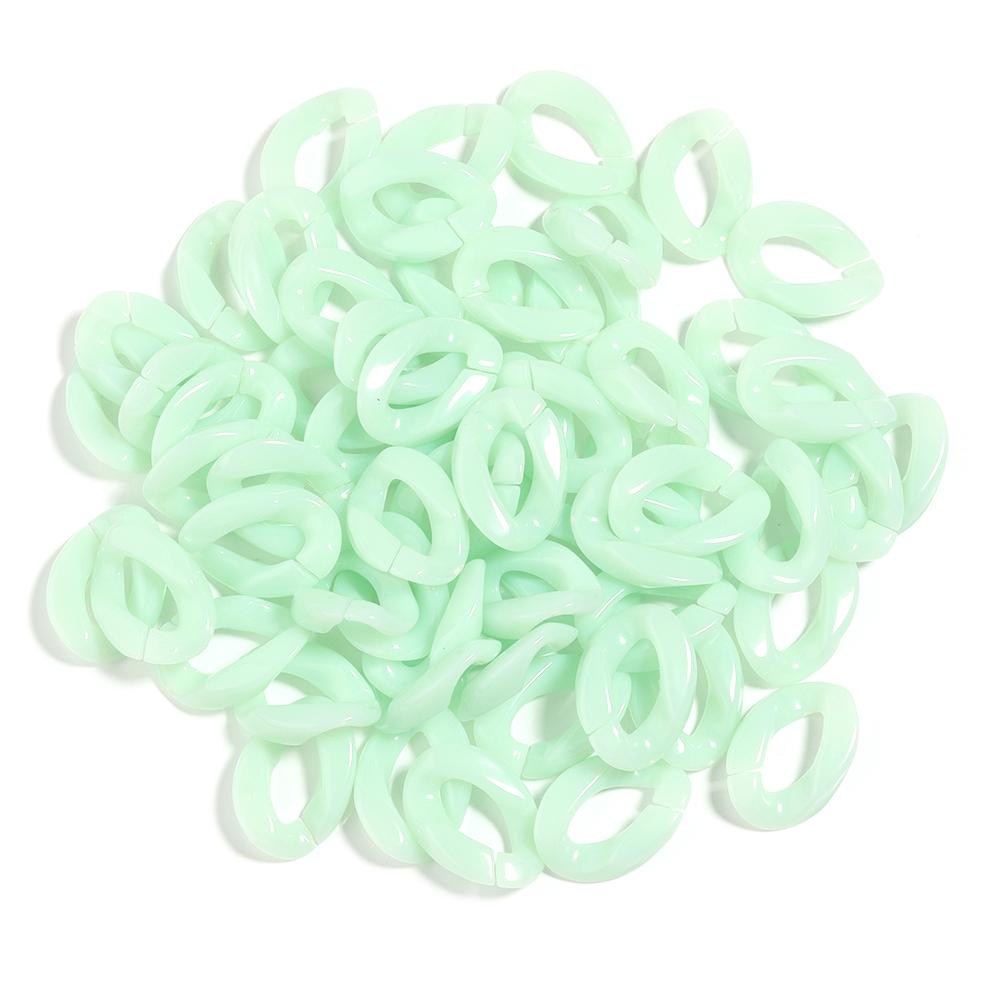 50pcs/Lot Colorful Acrylic Link Chain Buckle Beads For Necklace Bag Chains Connector Clasps DIY Necklace Clothing Jewelry Making
