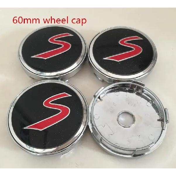 4pcs 56mm 60mm forMINI Car Emblem Wheel Hub Center Cap Badge Covers Sticker Decal Styling Accessories