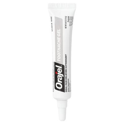 Orajel, gel pro okamžitou úlevu od bolesti, léčivá zubní pasta a dásně s trojitým účinkem, 0,42 oz (11,9 g)