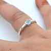 Blautopas Edelsteinring 925 Sterlingsilber Schmuck Handgefertigter Ring Statement Ring Schmuck für Frauen
