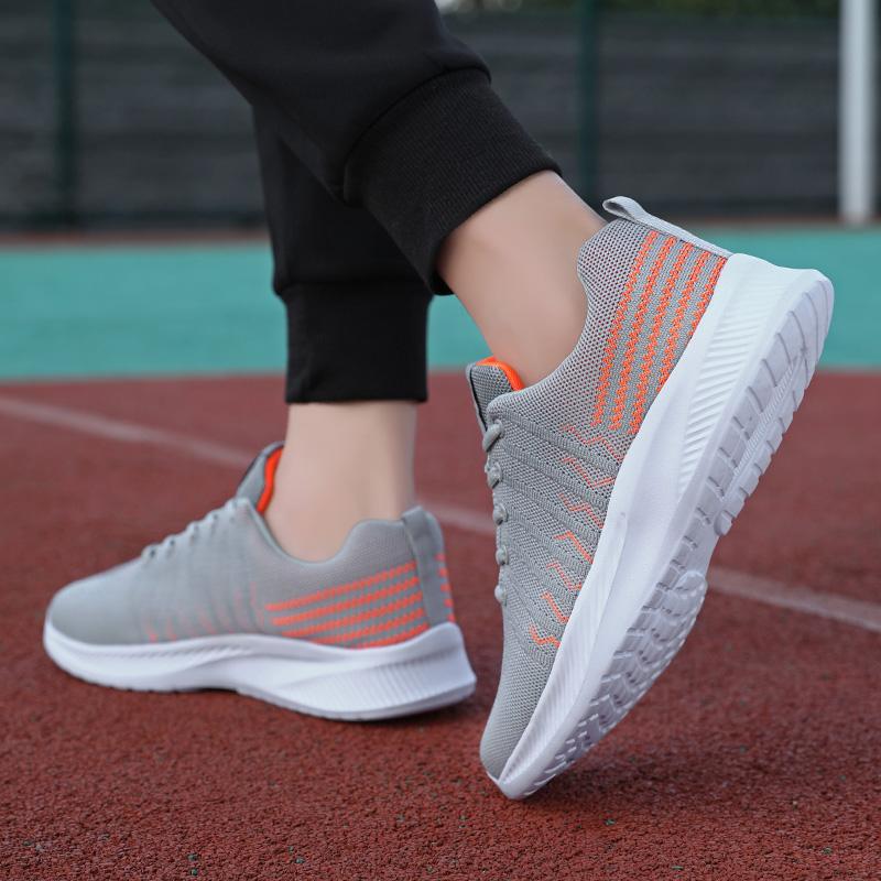 Pantofi de alergare pentru bărbați Pantofi sport casual din plasă cu șireturi Ușori Pantofi de mers pentru femei Respirabili pentru exterior Sport Alergare Femeie