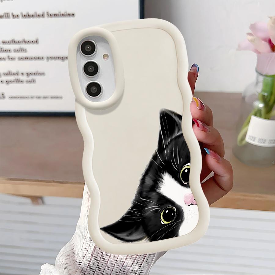 Cute Cat Pattern Case for Samsung Galaxy A21s A11 A12 A52 A14 A13 A15 A16 Soft Phone Cover A23 A06 A03 A53 A33 A04 A22 A05