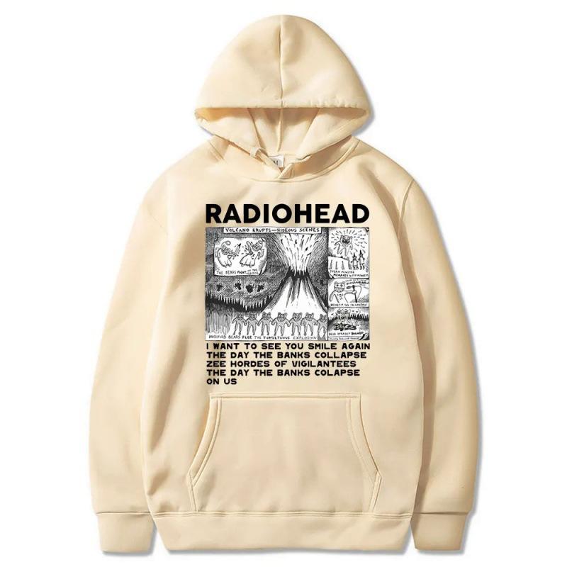 

Винтажная толстовка Radiohead bluza z kapturem M хаки