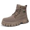 Men's Ankle Boots Genuine Leather Short Boots Retro Snow boots Warm Casual Plush Shoes