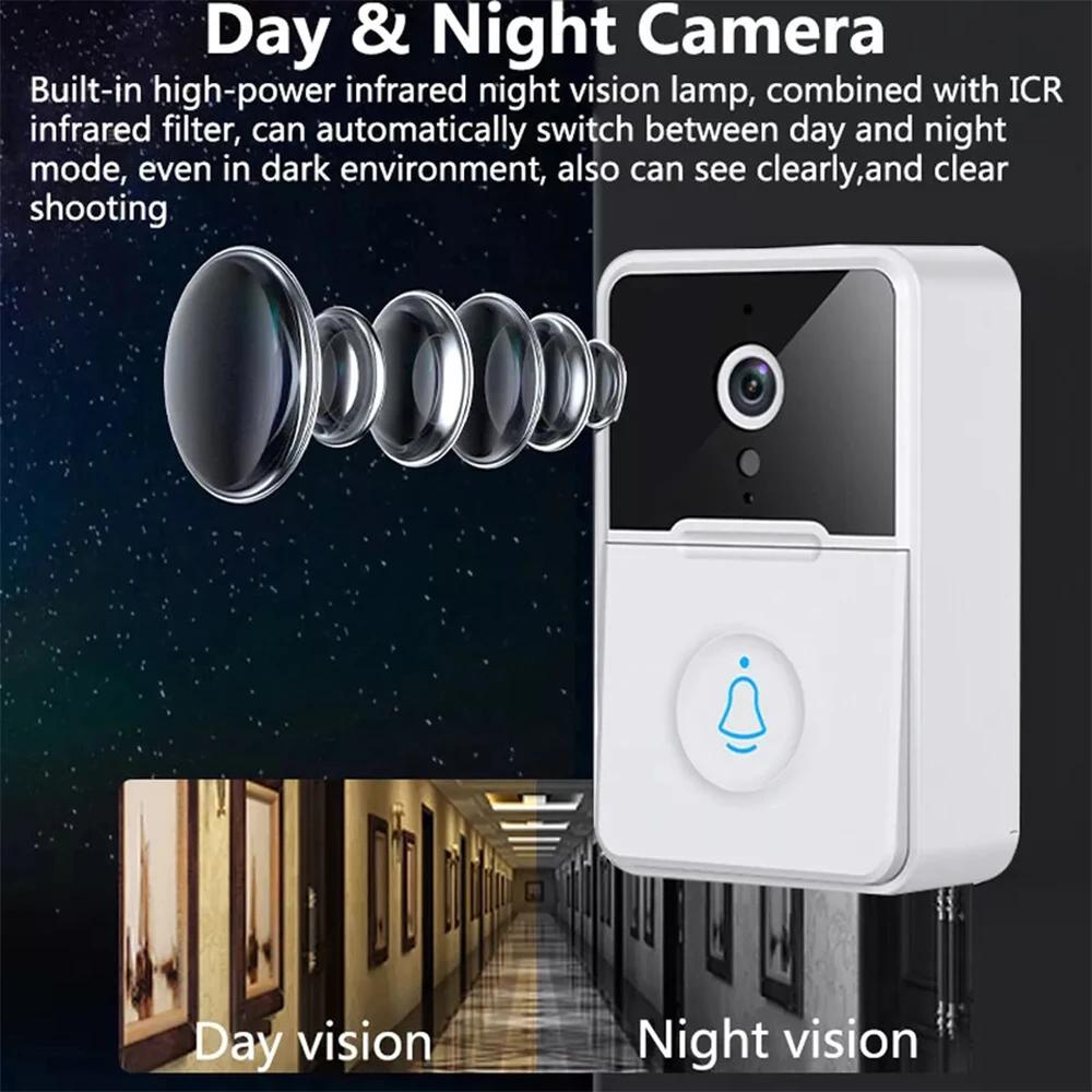 Doorbell Camera WiFi Video Doorbell with Chime 2 Way Audio AI Smart Human Detection Night Vision Cloud Storage Real Time Alert