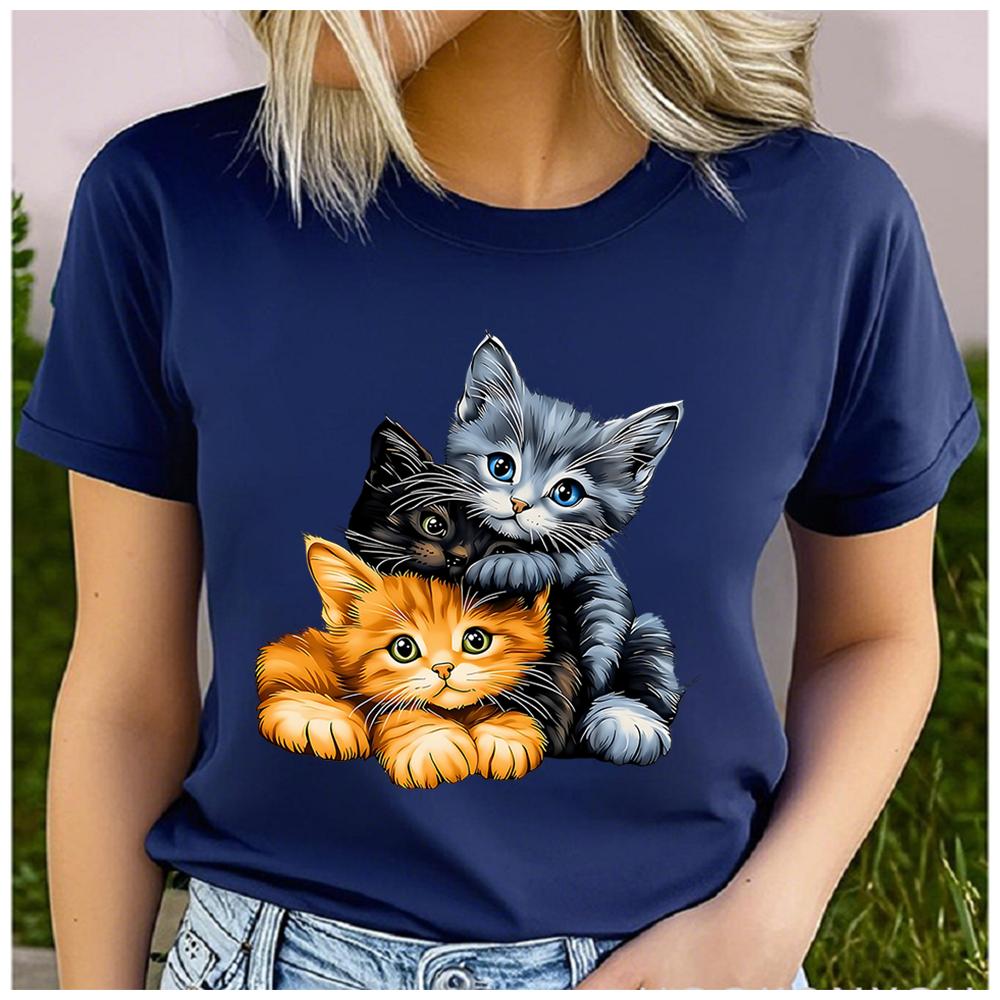Cotton  Cartoon Happy Corgi Dog Graphic Women TShirt Fluffy Welsh Corgi Puppy Pet Owner Daily Casual Short Sleeve Top