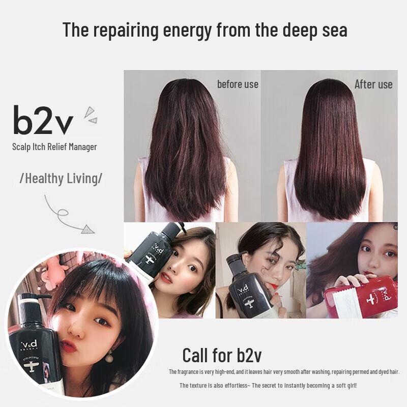 b2v Red Algae Silicone-Free Anti-Itch Oil Control Shampoo