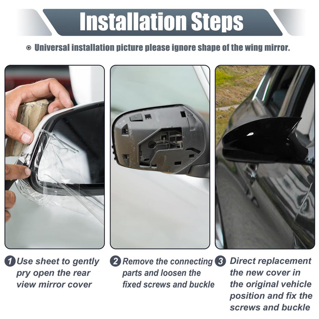 X AUTOHAUX BMW Mini Auto Rückspiegel Abdeckung Kappe Ersatz Fahrerseite links